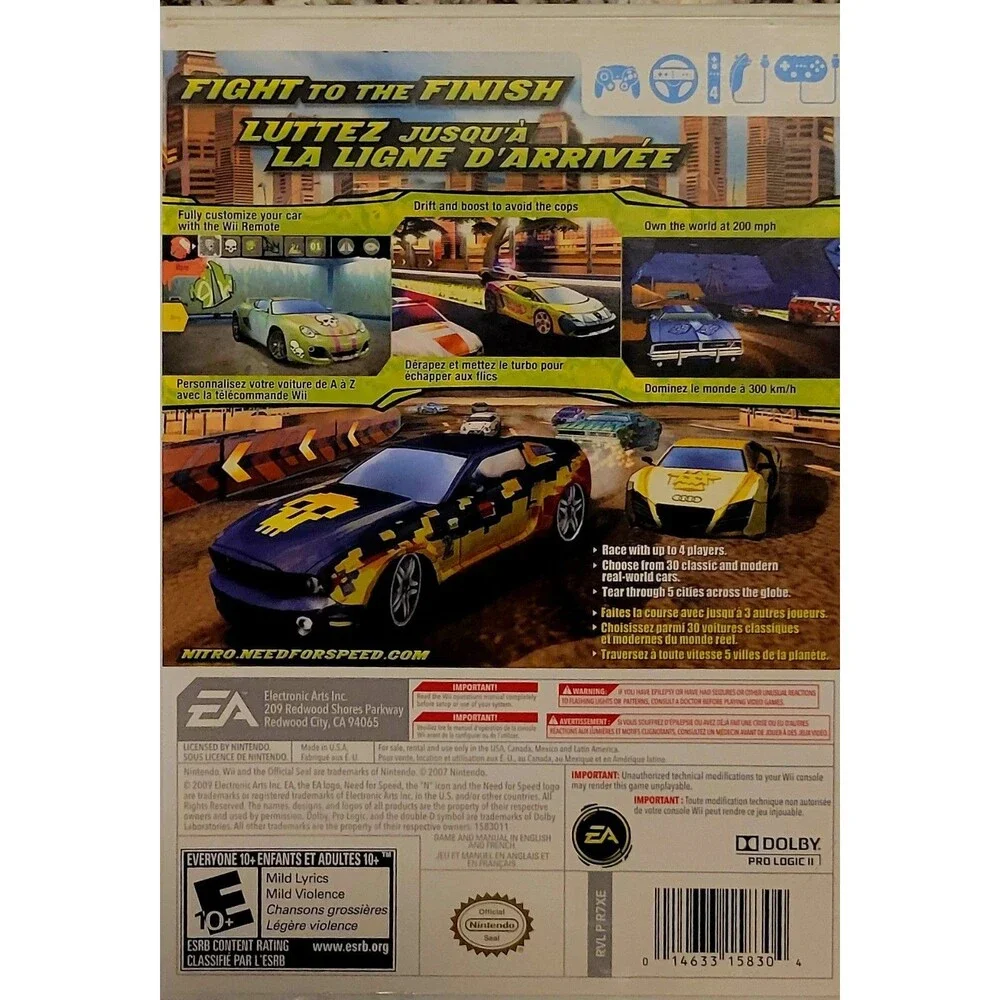 Need for Speed Nitro (Nintendo Wii) Complete/ Manual/ Tested/Fast Next Day Shipp